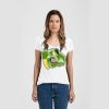 Ladies Slim Fit V Neck Poly-Rich Tee Thumbnail