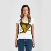 Ladies Slim Fit V Neck Poly-Rich Tee Thumbnail