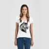Ladies Slim Fit V Neck Poly-Rich Tee Thumbnail