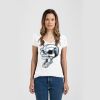 Ladies Slim Fit V Neck Poly-Rich Tee Thumbnail