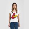 Ladies Slim Fit V Neck Poly-Rich Tee Thumbnail