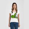 Ladies Slim Fit V Neck Poly-Rich Tee Thumbnail