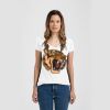 Ladies Slim Fit V Neck Poly-Rich Tee Thumbnail