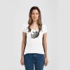 Ladies Slim Fit V Neck Poly-Rich Tee Thumbnail