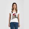Ladies Slim Fit V Neck Poly-Rich Tee Thumbnail