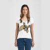Ladies Slim Fit V Neck Poly-Rich Tee Thumbnail