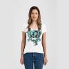 Ladies Slim Fit V Neck Poly-Rich Tee Thumbnail