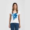 Ladies Slim Fit V Neck Poly-Rich Tee Thumbnail
