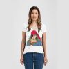 Ladies Slim Fit V Neck Poly-Rich Tee Thumbnail