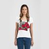 Ladies Slim Fit V Neck Poly-Rich Tee Thumbnail
