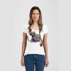 Ladies Slim Fit V Neck Poly-Rich Tee Thumbnail
