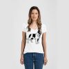 Ladies Slim Fit V Neck Poly-Rich Tee Thumbnail