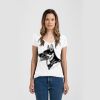 Ladies Slim Fit V Neck Poly-Rich Tee Thumbnail