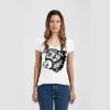 Ladies Slim Fit V Neck Poly-Rich Tee Thumbnail
