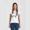 Ladies Slim Fit V Neck Poly-Rich Tee Thumbnail