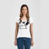 Ladies Slim Fit V Neck Poly-Rich Tee Thumbnail