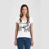 Ladies Slim Fit V Neck Poly-Rich Tee Thumbnail