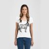 Ladies Slim Fit V Neck Poly-Rich Tee Thumbnail