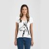 Ladies Slim Fit V Neck Poly-Rich Tee Thumbnail