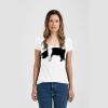 Ladies Slim Fit V Neck Poly-Rich Tee Thumbnail