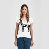 Ladies Slim Fit V Neck Poly-Rich Tee Thumbnail