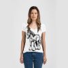 Ladies Slim Fit V Neck Poly-Rich Tee Thumbnail