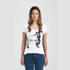 Ladies Slim Fit V Neck Poly-Rich Tee Thumbnail
