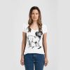 Ladies Slim Fit V Neck Poly-Rich Tee Thumbnail