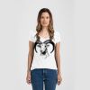 Ladies Slim Fit V Neck Poly-Rich Tee Thumbnail