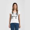 Ladies Slim Fit V Neck Poly-Rich Tee Thumbnail