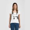 Ladies Slim Fit V Neck Poly-Rich Tee Thumbnail