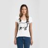 Ladies Slim Fit V Neck Poly-Rich Tee Thumbnail