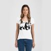 Ladies Slim Fit V Neck Poly-Rich Tee Thumbnail