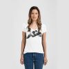 Ladies Slim Fit V Neck Poly-Rich Tee Thumbnail