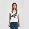 Ladies Slim Fit V Neck Poly-Rich Tee Thumbnail