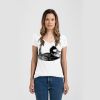 Ladies Slim Fit V Neck Poly-Rich Tee Thumbnail