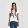 Ladies Slim Fit V Neck Poly-Rich Tee Thumbnail