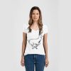 Ladies Slim Fit V Neck Poly-Rich Tee Thumbnail