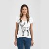 Ladies Slim Fit V Neck Poly-Rich Tee Thumbnail