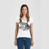 Ladies Slim Fit V Neck Poly-Rich Tee Thumbnail