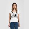 Ladies Slim Fit V Neck Poly-Rich Tee Thumbnail