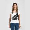 Ladies Slim Fit V Neck Poly-Rich Tee Thumbnail
