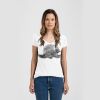 Ladies Slim Fit V Neck Poly-Rich Tee Thumbnail