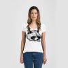 Ladies Slim Fit V Neck Poly-Rich Tee Thumbnail