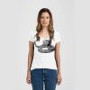 Ladies Slim Fit V Neck Poly-Rich Tee Thumbnail