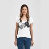 Ladies Slim Fit V Neck Poly-Rich Tee Thumbnail
