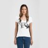 Ladies Slim Fit V Neck Poly-Rich Tee Thumbnail