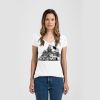 Ladies Slim Fit V Neck Poly-Rich Tee Thumbnail
