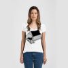 Ladies Slim Fit V Neck Poly-Rich Tee Thumbnail