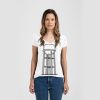 Ladies Slim Fit V Neck Poly-Rich Tee Thumbnail